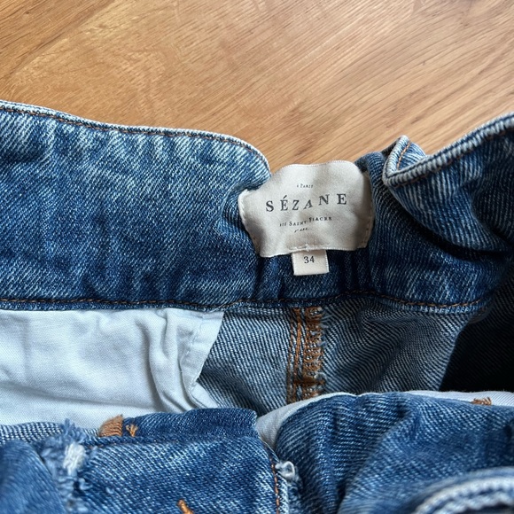 Sezane Austin Paperbag Trousers Jeans 34 - Picture 8 of 9